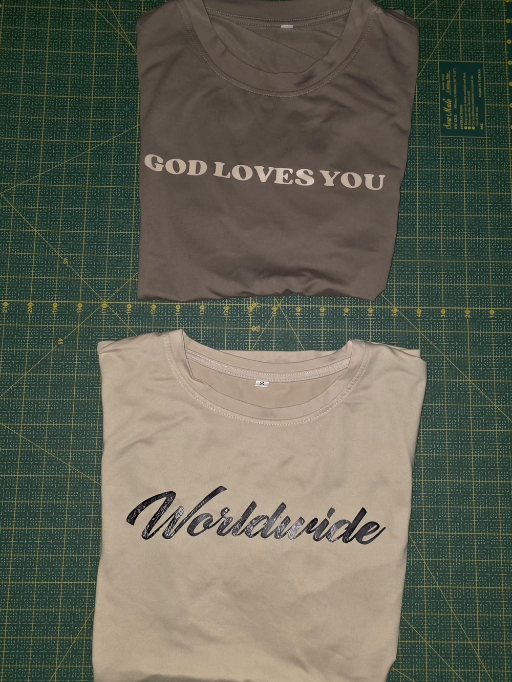 Summer T-Shirts Brown And Cream